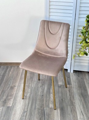Стул ELLI BLUVEL-40 Бежевый, велюр / золотой каркас М-City в Заречном - zarechnyy.mebel24.online | фото 3