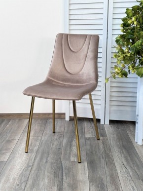 Стул ELLI BLUVEL-40 Бежевый, велюр / золотой каркас М-City в Заречном - zarechnyy.mebel24.online | фото 4
