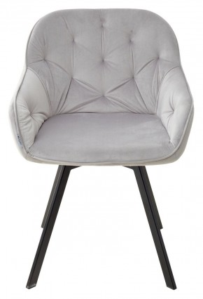Стул GALE 360 град. поворот. BLUVEL-03 LIGHT GREY, велюр/ черный каркас, М-City в Заречном - zarechnyy.mebel24.online | фото 3