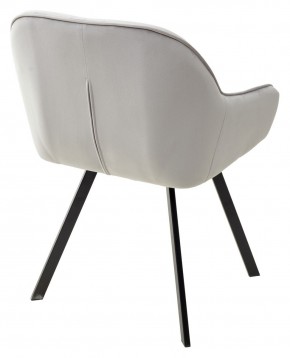 Стул GALE 360 град. поворот. BLUVEL-03 LIGHT GREY, велюр/ черный каркас, М-City в Заречном - zarechnyy.mebel24.online | фото 4