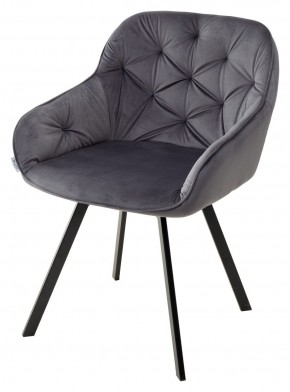 Стул GALE 360 град. поворот. BLUVEL-14 GREY, велюр/ черный каркас, М-City в Заречном - zarechnyy.mebel24.online | фото 4