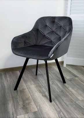 Стул GALE 360 град. поворот. BLUVEL-14 GREY, велюр/ черный каркас, М-City в Заречном - zarechnyy.mebel24.online | фото 6