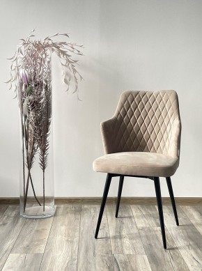 Стул HERMAN 360 град. ЛАТТЕ #25, велюр / черный каркас М-City в Заречном - zarechnyy.mebel24.online | фото 3