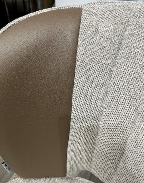 Стул HERMES WZ2042-02 светло-бежевый фактурный велюр/ HK017-31 серо-коричневый PU, М-City в Заречном - zarechnyy.mebel24.online | фото 2