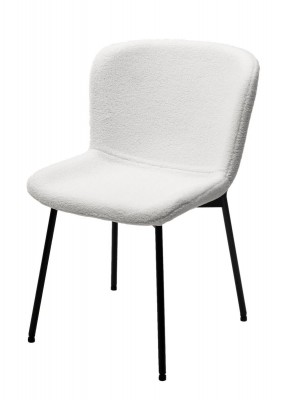 Стул RIYA UF992-01 Белый, teddy / черный каркас М-City в Заречном - zarechnyy.mebel24.online | фото 1