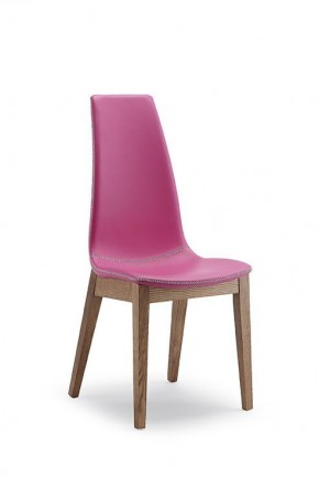 СТУЛ  SELLY, ASH WALNUT 167/ SOFT PIENO FIORE 275 FUSSIA с черн.строчкой в Заречном - zarechnyy.mebel24.online | фото