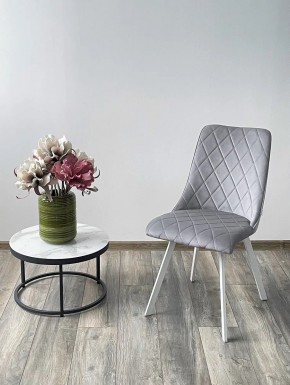 Стул TYCOON BLUVEL-03 LIGHT GREY / белый каркас М-City в Заречном - zarechnyy.mebel24.online | фото 2