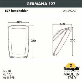 Светильник на штанге Fumagalli Germana 2N1.000.000.AYF1R в Заречном - zarechnyy.mebel24.online | фото 3