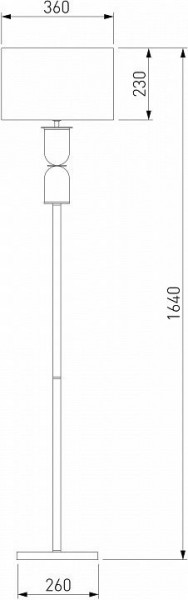 Торшер Eurosvet Caprera 01154/1 латунь в Заречном - zarechnyy.mebel24.online | фото 3