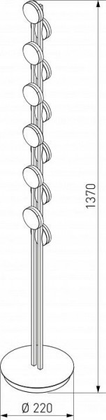 Торшер Eurosvet Tapioca 90332/12 черный в Заречном - zarechnyy.mebel24.online | фото 4