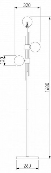 Торшер Eurosvet Volver 01383/3 черный в Заречном - zarechnyy.mebel24.online | фото 3