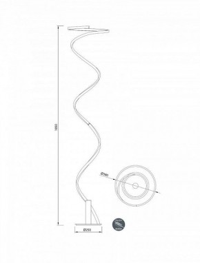 Торшер Mantra Helix 6102 в Заречном - zarechnyy.mebel24.online | фото 2