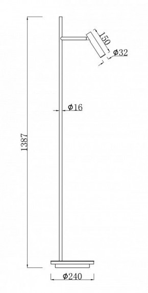 Торшер Maytoni Estudo Z010FL-L8W3K в Заречном - zarechnyy.mebel24.online | фото 2