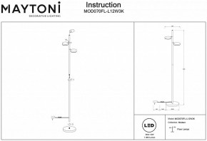 Торшер Maytoni Fad MOD070FL-L12W3K в Заречном - zarechnyy.mebel24.online | фото 3