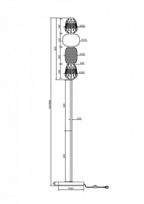 Торшер Maytoni Pattern MOD267FL-L32CH3K в Заречном - zarechnyy.mebel24.online | фото 2