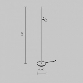 Торшер Maytoni Thin MOD395FL-L28B3K в Заречном - zarechnyy.mebel24.online | фото 5