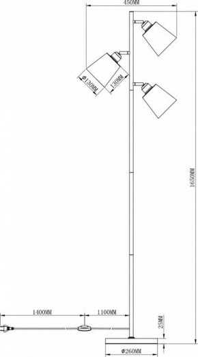 Торшер Moderli Floor V3051-3F в Заречном - zarechnyy.mebel24.online | фото 3