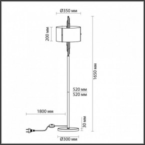 Торшер Odeon Light Margaret 5415/3F в Заречном - zarechnyy.mebel24.online | фото 4