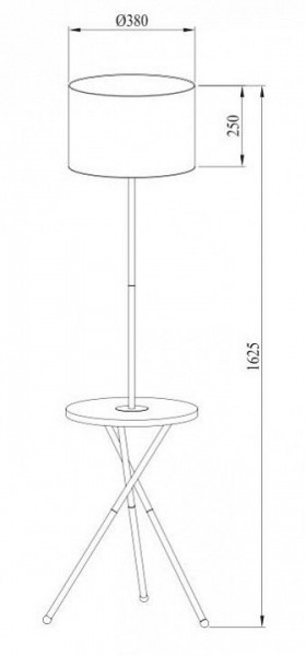 Торшер с полкой Arte Lamp Combo A2070PN-1BK в Заречном - zarechnyy.mebel24.online | фото 2