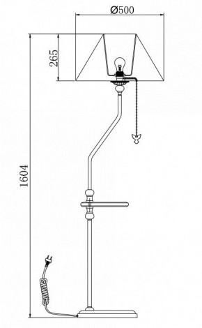 Торшер с полкой Maytoni Bouquet ARM023-FL-01-S в Заречном - zarechnyy.mebel24.online | фото 3