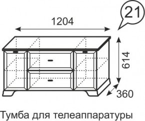 Тумба для телеаппаратуры Венеция 21 бодега в Заречном - zarechnyy.mebel24.online | фото 3