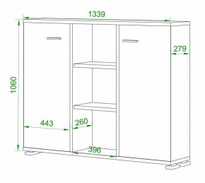 Тумба комбинированная Домино ПУ-60-3 в Заречном - zarechnyy.mebel24.online | фото 2
