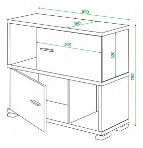 Тумба комбинированная Домино СБ-30/2 в Заречном - zarechnyy.mebel24.online | фото 3