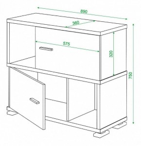 Тумба комбинированная Домино СБ-30/2 в Заречном - zarechnyy.mebel24.online | фото 3