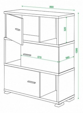 Тумба комбинированная Домино СБ-30/3 в Заречном - zarechnyy.mebel24.online | фото 3