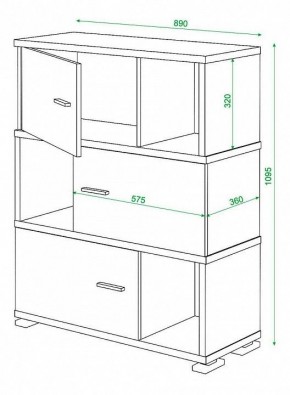 Тумба комбинированная Домино СБ-30/3 в Заречном - zarechnyy.mebel24.online | фото 2