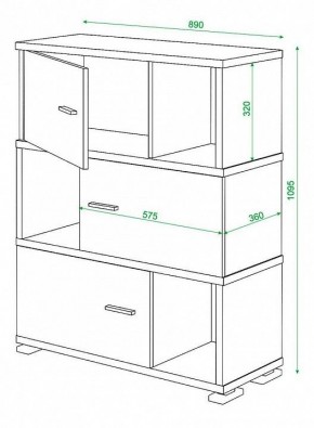 Тумба комбинированная Домино СБ-30/3 в Заречном - zarechnyy.mebel24.online | фото 3