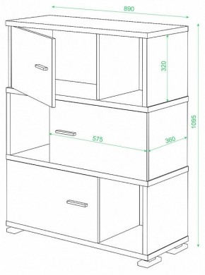 Тумба комбинированная Домино СБ-30/3 в Заречном - zarechnyy.mebel24.online | фото 3