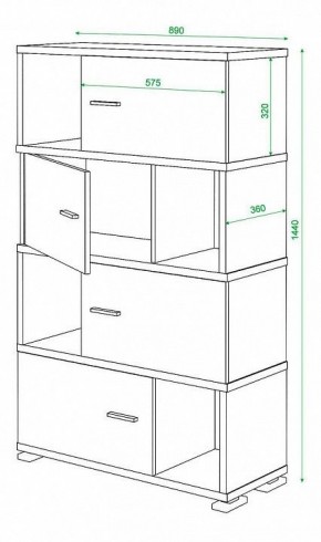 Тумба комбинированная Домино СБ-30/4 в Заречном - zarechnyy.mebel24.online | фото 3