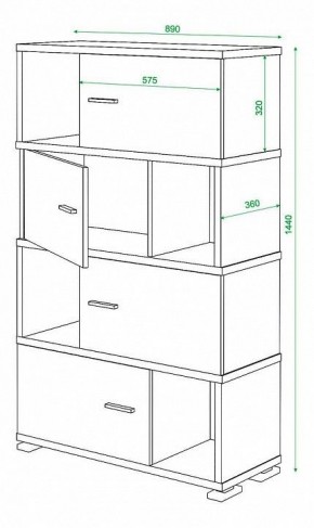 Тумба комбинированная Домино СБ-30/4 в Заречном - zarechnyy.mebel24.online | фото 2