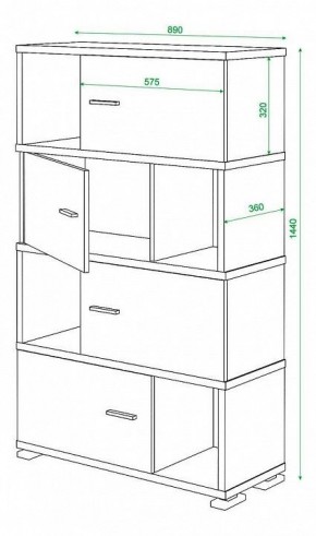 Тумба комбинированная Домино СБ-30/4 в Заречном - zarechnyy.mebel24.online | фото 3