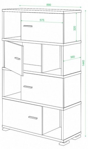 Тумба комбинированная Домино СБ-30/4 в Заречном - zarechnyy.mebel24.online | фото 3