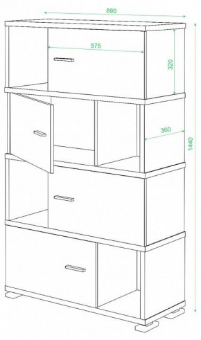 Тумба комбинированная Домино СБ-30/4 в Заречном - zarechnyy.mebel24.online | фото 2