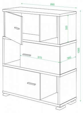 Тумба комбинированная СБ-30/3 в Заречном - zarechnyy.mebel24.online | фото 2