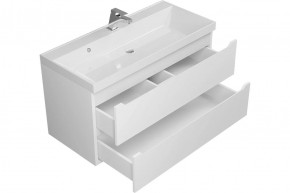 Тумба под раковину Uperwood Tanos 100 см, подвесная, белая матовая в Заречном - zarechnyy.mebel24.online | фото 2