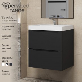 Тумба под раковину Uperwood Tanos 50 см, подвесная, черная матовая в Заречном - zarechnyy.mebel24.online | фото 4