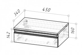 Тумба подвесная Дельта 450 (Дуб золотой) в Заречном - zarechnyy.mebel24.online | фото 2