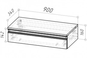 Тумба подвесная Дельта 900 (Дуб золотой) в Заречном - zarechnyy.mebel24.online | фото 2