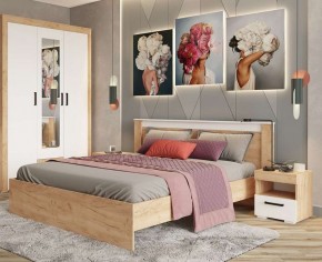 Тумба прикроватная Адель дуб крафт золотой/белый в Заречном - zarechnyy.mebel24.online | фото 3