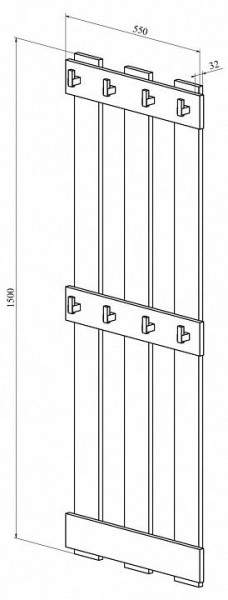 Вешалка настенная Агата АТ-11 в Заречном - zarechnyy.mebel24.online | фото 2