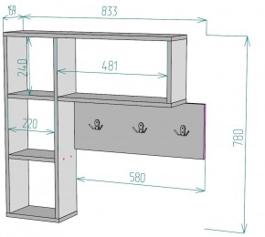 Вешалка настенная для одежды V28 в Заречном - zarechnyy.mebel24.online | фото 2