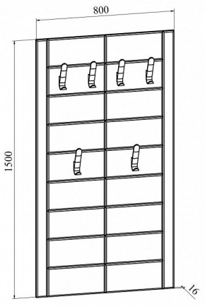 Вешалка настенная Изабель ИЗ-80 в Заречном - zarechnyy.mebel24.online | фото 2