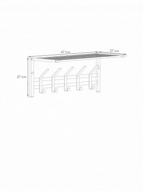 Вешалка-полка Торонто 21 в Заречном - zarechnyy.mebel24.online | фото 3