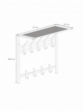 Вешалка-полка Торонто 22 в Заречном - zarechnyy.mebel24.online | фото 3