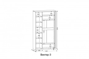 ВИНТЕР 3 Шкаф 3-х створчатый в Заречном - zarechnyy.mebel24.online | фото 2