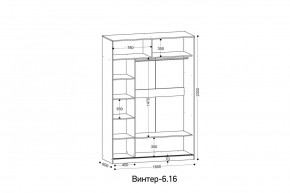 ВИНТЕР - 6.16 Шкаф-купе 1600 без зеркала в Заречном - zarechnyy.mebel24.online | фото 2